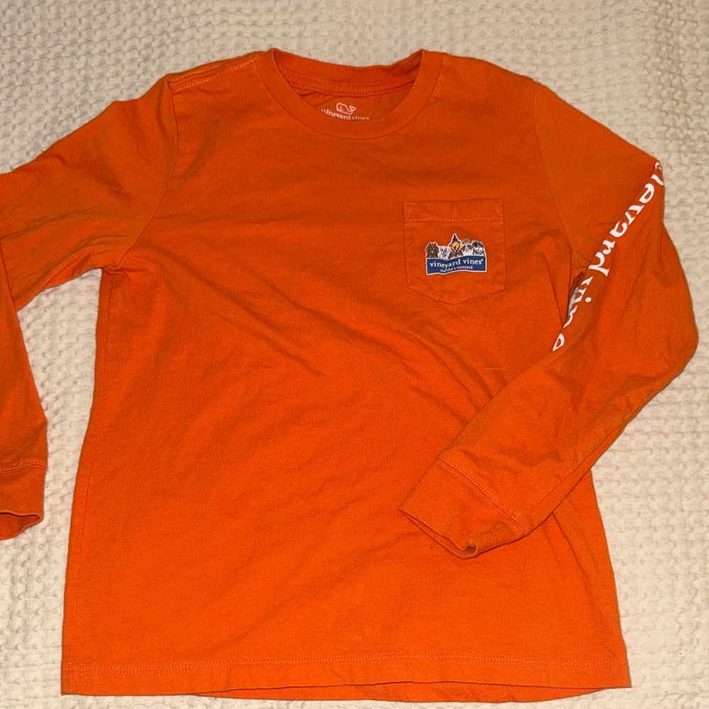 Vineyard Vines Orange Long Sleeve Tee
